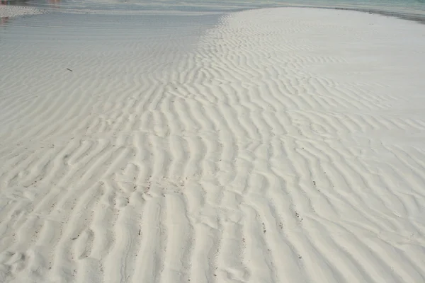 Sandy tropical beach with ripples — Stock Photo, Image