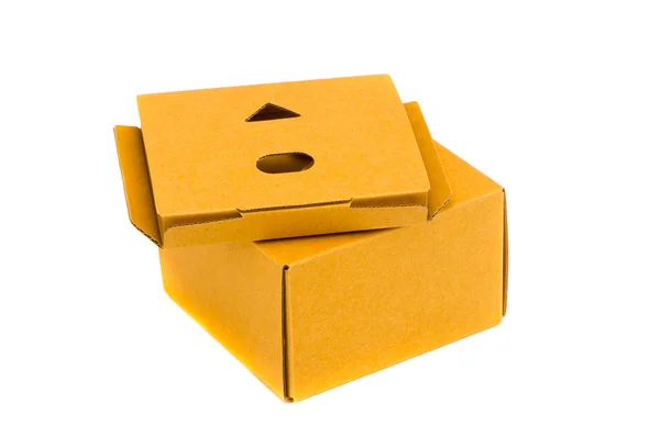 Deux boîtes isolées en carton — Photo