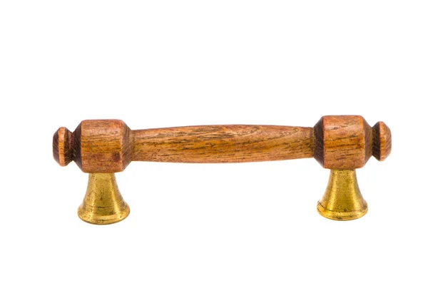 Изолированная деревянная ручка шкафа — стоковое фото