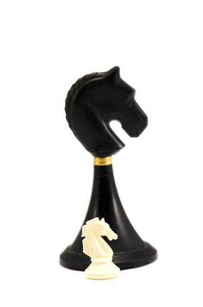 Απομονωμένες δύο ιππότες σκάκι — Φωτογραφία Αρχείου
