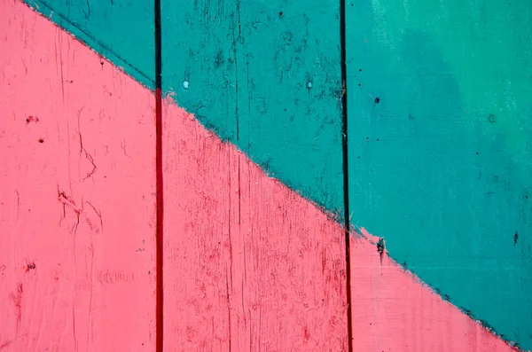 Red and green painted boards — Stock Photo, Image