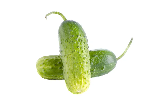 Isolated two cucumbers — Stock Photo, Image