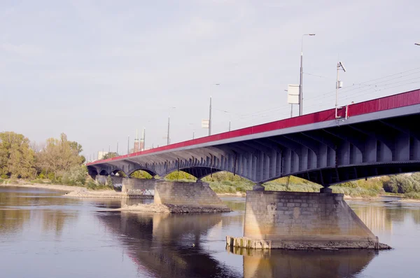 Bau von Flussbrücken — Stockfoto