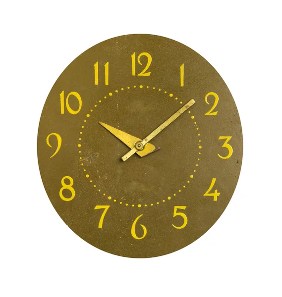 Isolated retro and grunge clock dial — Stock Photo, Image