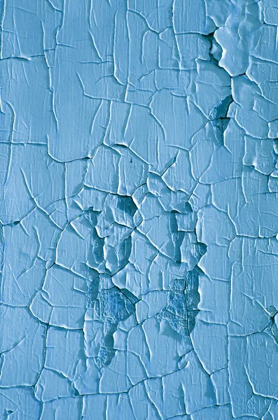 Παλαιά και ραγισμένος γαλάζια τοίχο — Φωτογραφία Αρχείου