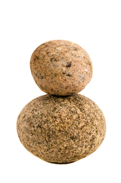Izole iki doğal taşlar — Stok fotoğraf