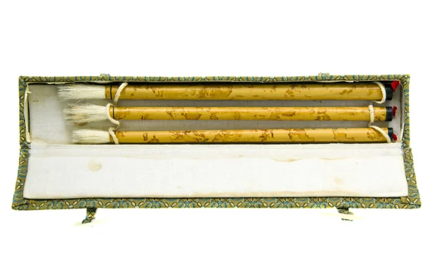 Izole klasik Çince Yağlı Boya fırçaları — Stok fotoğraf