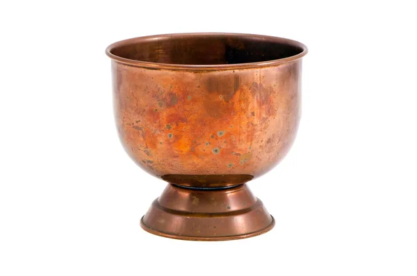 Vaso de cobre isolado — Fotografia de Stock