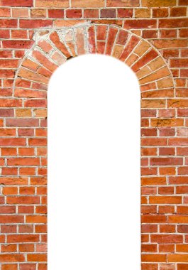 Wall background with isolated window hole clipart