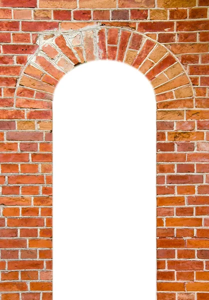 Fundo de parede com furo de janela isolado — Fotografia de Stock
