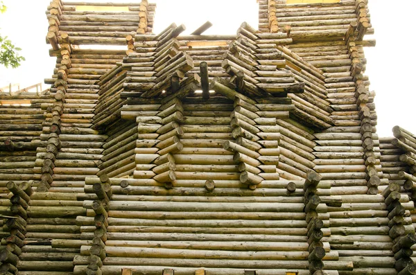 Original wooden building construction — Stock Photo, Image