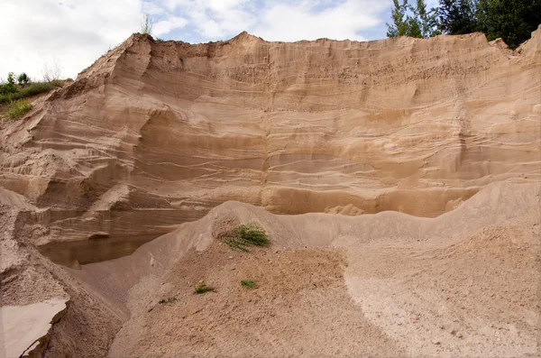 産業の砂の採石場のフラグメント — ストック写真