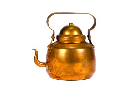 Isolated copper kettle souvenir clipart