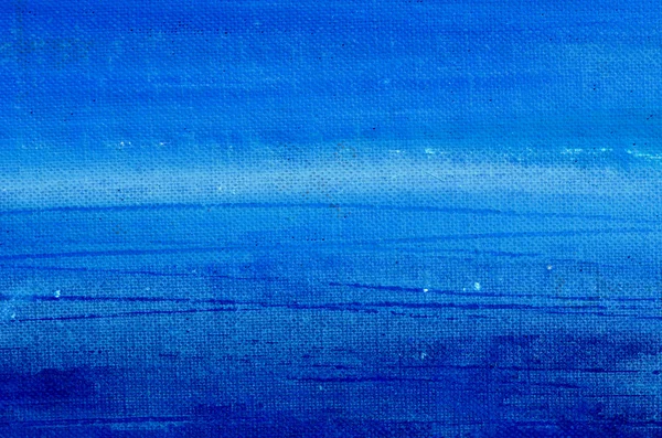 青いアクリル塗装キャンバスの背景 — ストック写真