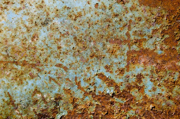 Rusted blue painted metal background — Stock Photo, Image