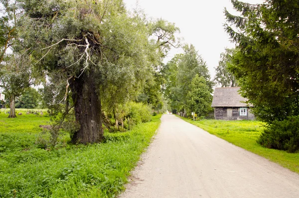 Gravel road in the old villlage — Stock Photo, Image