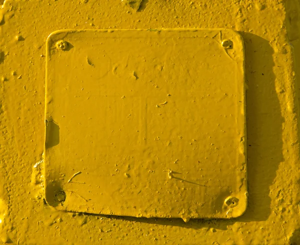 Amarelo pintado fundo de metal — Fotografia de Stock