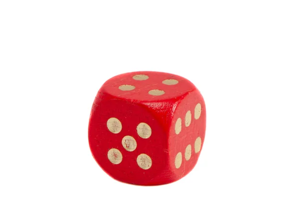 stock image Isolated one red dice