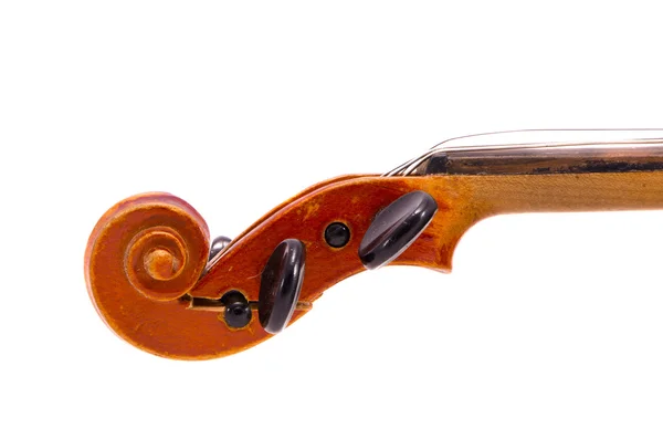 Ізольований ретро і тріснутий фрагмент скрипки — стокове фото