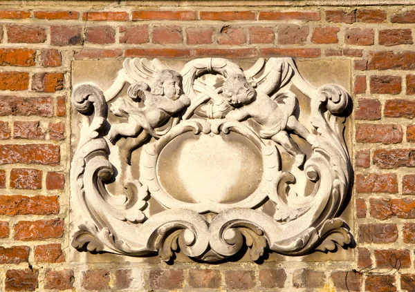 Parede histórica ornamental fundo — Fotografia de Stock