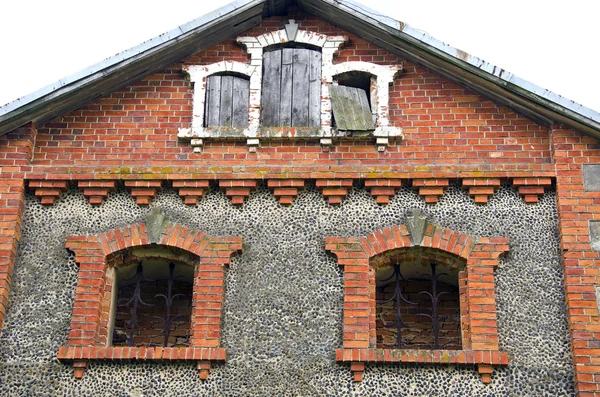Historical manor house windows design — Stock Photo, Image