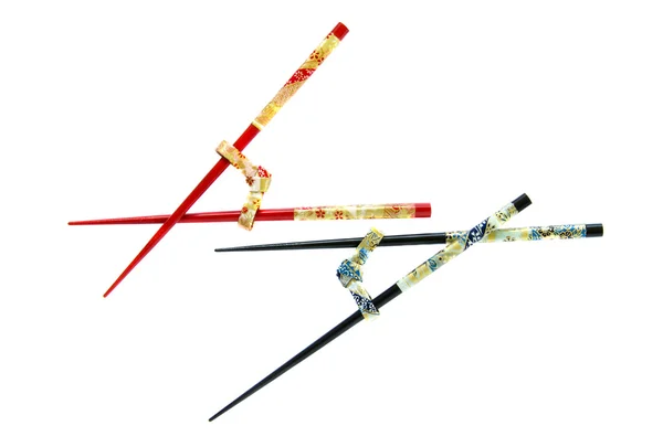 Izolované elegantní a okrasné čínské hůlky — Stock fotografie