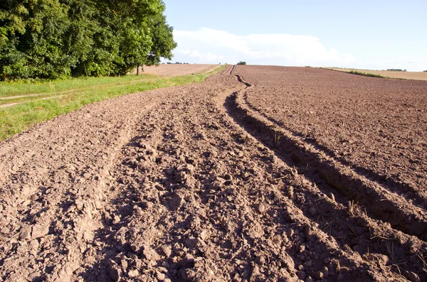Summer end tillage in the farm — Stock Photo, Image