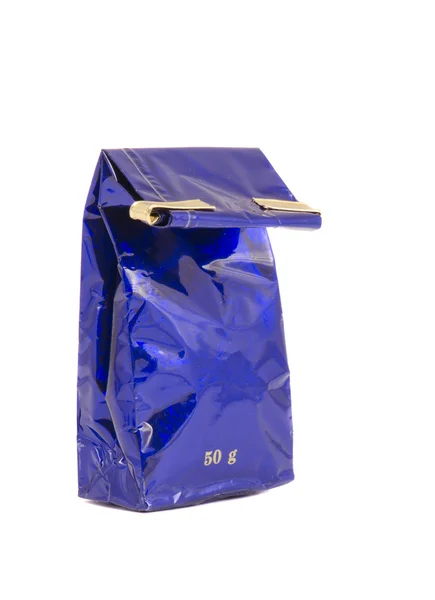 Elszigetelt 50 gramm zöld tea bag — Stock Fotó