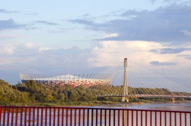 Football stadium in Warsaw clipart