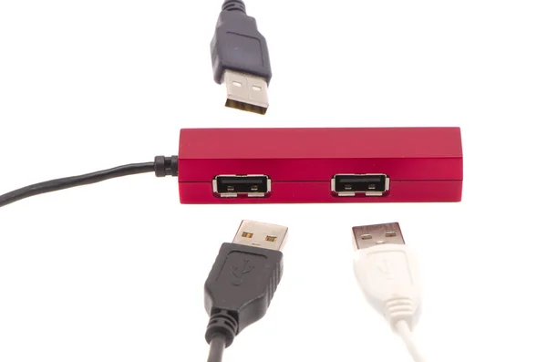 Isolated usb cable group — Stock Photo, Image