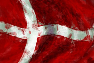 vlag van Denemarken abstracte schilderkunst achtergrond