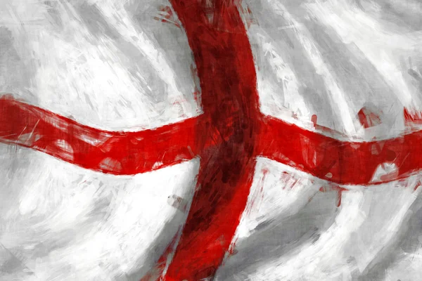 Flag of England abstract painting background — Stock Photo, Image