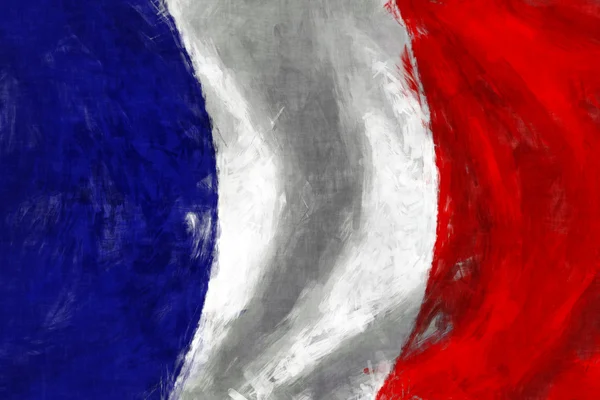 Flag of France abstract painting background — Stock Photo, Image