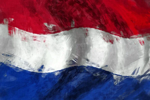 Pays-Bas drapeau peinture abstraite fond — Photo