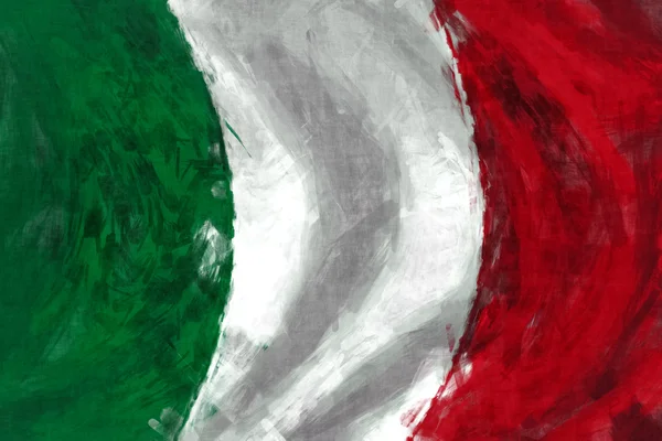 Flaga Włochy malarstwo abstrakcyjne tło — Zdjęcie stockowe