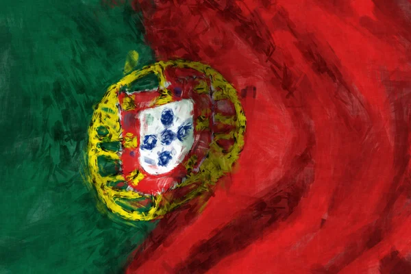 ポルトガルの抽象画の背景の旗 — ストック写真