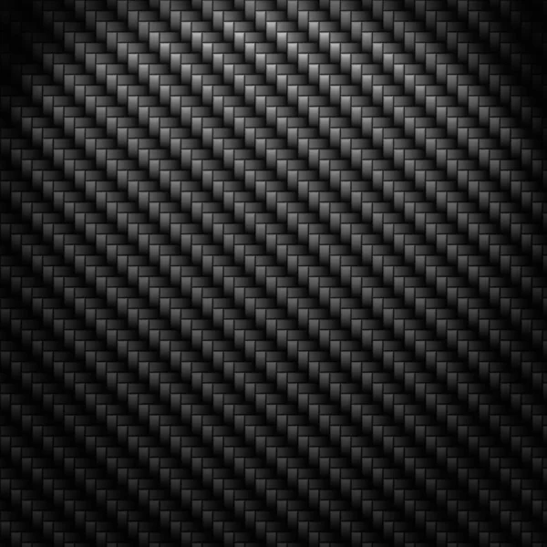 現実的な暗い炭素繊維の背景 — ストック写真