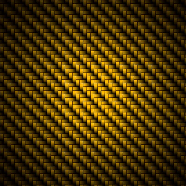 stock image Realistic golden carbon fiber background