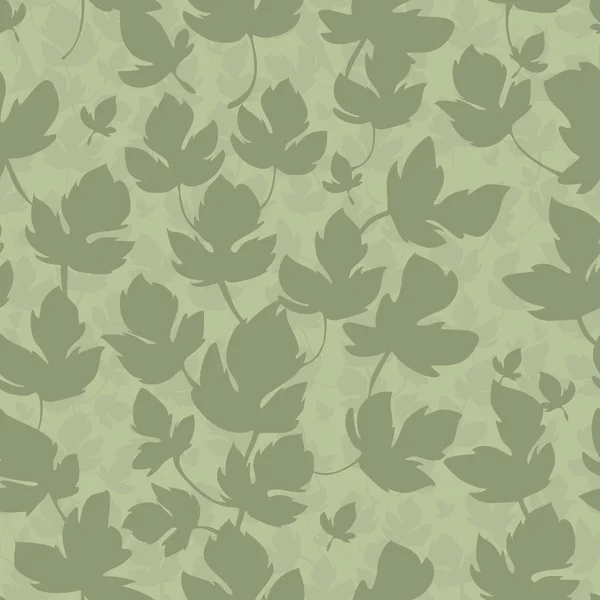 Nahtlose Textur. Sumpfgrüne lockige Blätter — Stockvektor