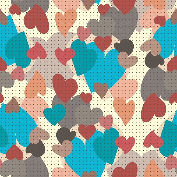 Hearts seamless pattern — Stock Vector