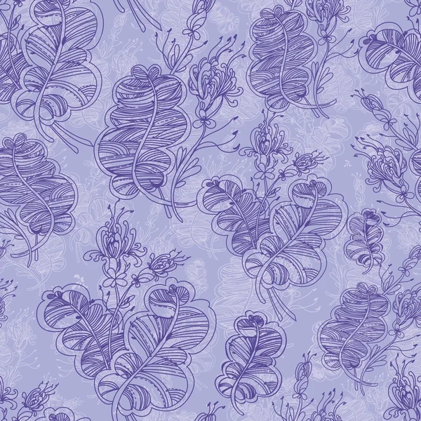 无缝抽象花卉图案淡紫色背景 — 图库矢量图片