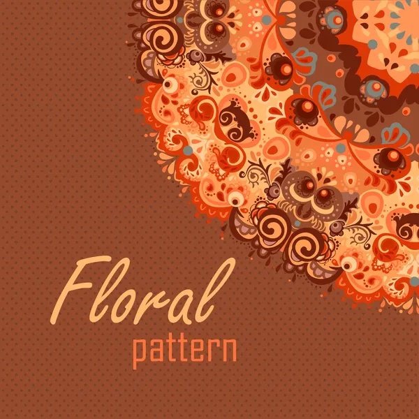 Decoratieve ronde naadloze floral kantpatroon — Stockvector