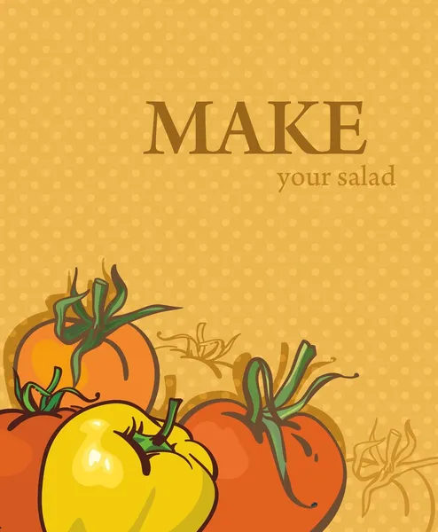 Tomates brillantes. verduras sabrosas — Vector de stock