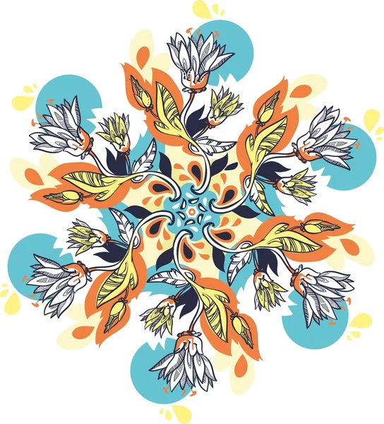 Floral patroon, achtergrond, lace — Stockvector