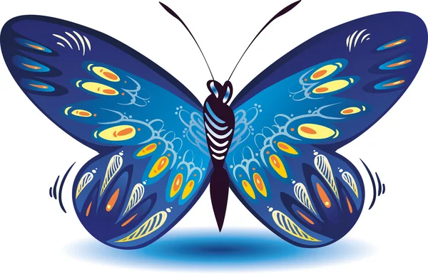 Güzel bir tasarım için vektör renkli kelebek — Stok Vektör