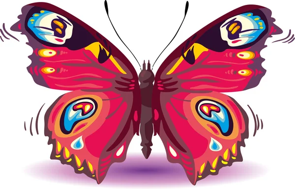 Güzel bir tasarım için vektör renkli kelebek — Stok Vektör