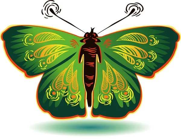 Vetor borboleta colorida para um belo design — Vetor de Stock