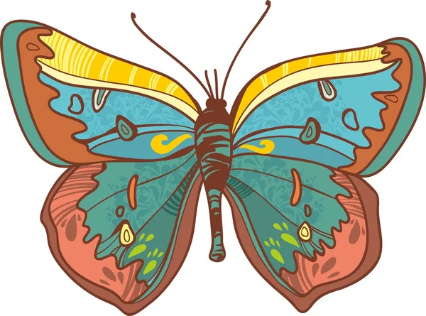 Красивые оттенки пастели бабочки — стоковый вектор