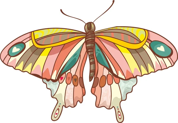 Красивые оттенки пастели бабочки — стоковый вектор
