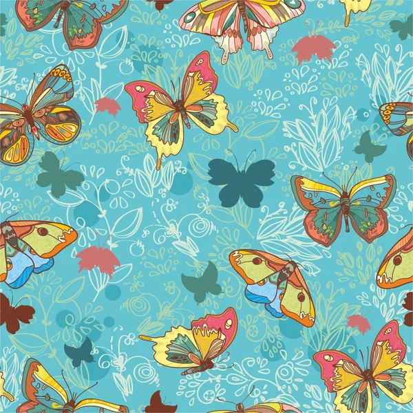 Tekstura motyle i kwiaty — Wektor stockowy